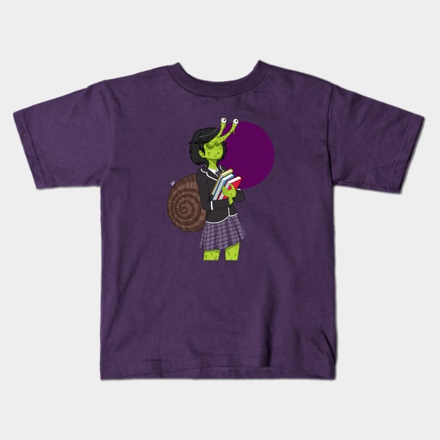 Snail Smarts Kids T-Shirt by Munchbud Ink